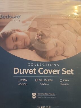 White Duvet Cover Set Full/Queen New